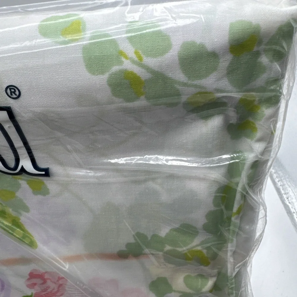 Wamsutta FULL‎ Size Flat Bed Sheet Sweet Pea Pattern Percale Double Vintage 70s